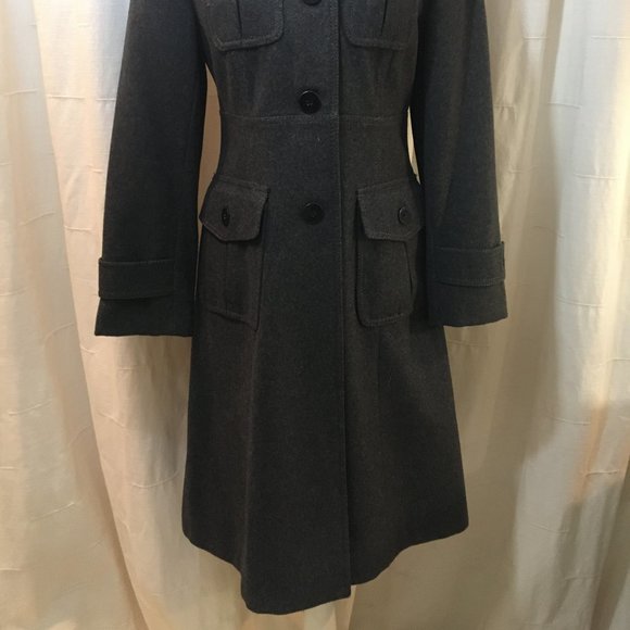 Kenneth Cole Wool Jacket/Coat Military Style GRAY - Picture 4 of 11